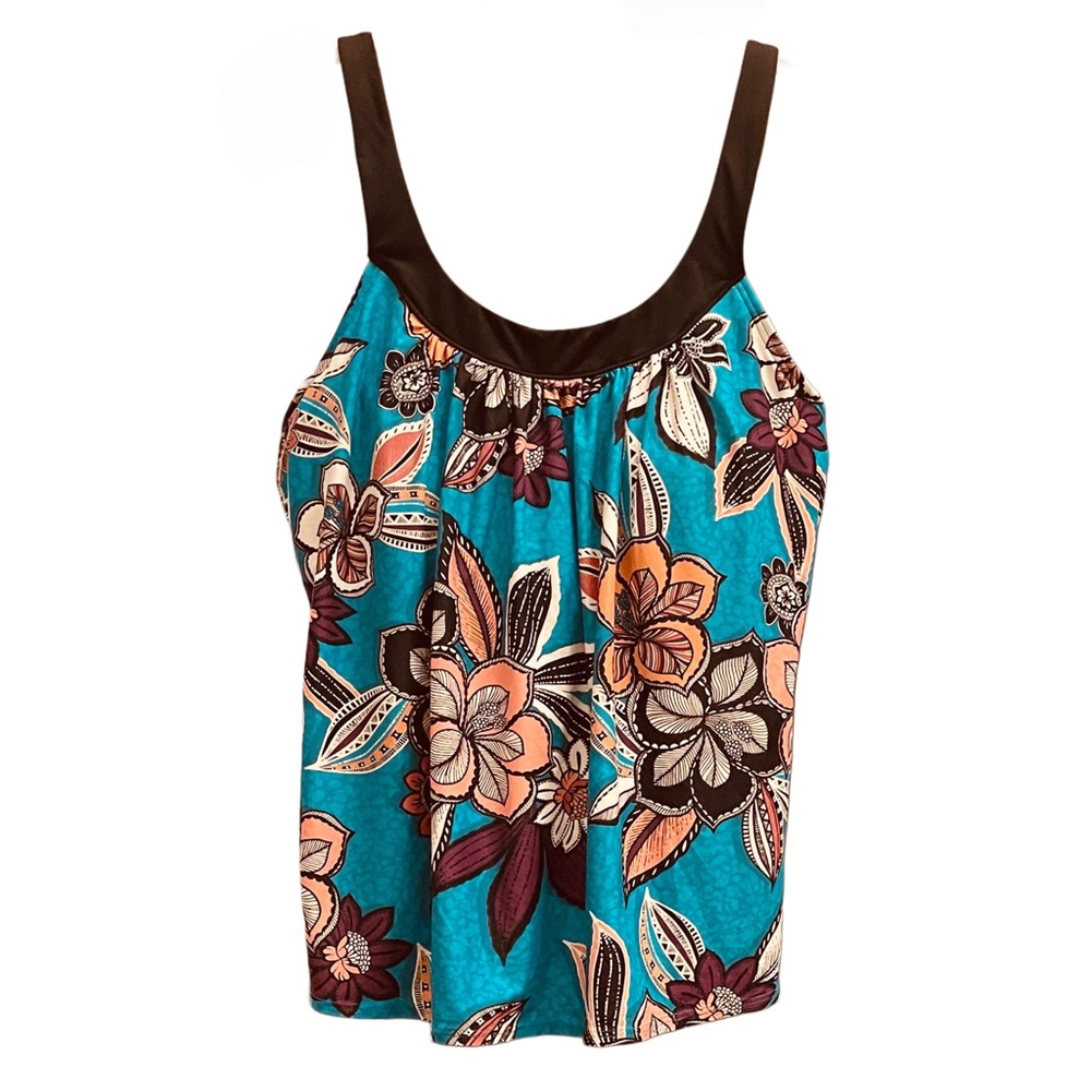 Coco Reef Tankini Top 38D – Bra-Sized Underwire Swim Top Safari Tropical Print - Picture 3 of 9